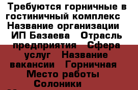 Требуются горничные в гостиничный комплекс › Название организации ­ ИП Базаева › Отрасль предприятия ­ Сфера услуг › Название вакансии ­ Горничная › Место работы ­ Солоники 13 › Минимальный оклад ­ 20 000 › Максимальный оклад ­ 25 000 › Возраст от ­ 18 › Возраст до ­ 40 - Краснодарский край Работа » Вакансии   